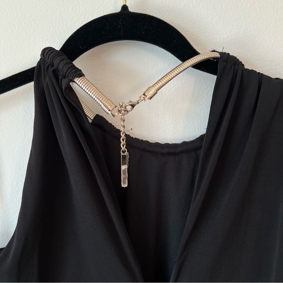 Black jumpsuit with gold neck chain - Picture 5 of 8
